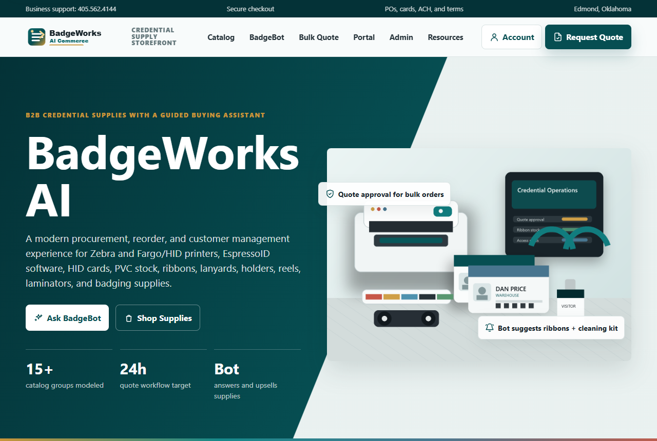 B2B ecommerce website template preview