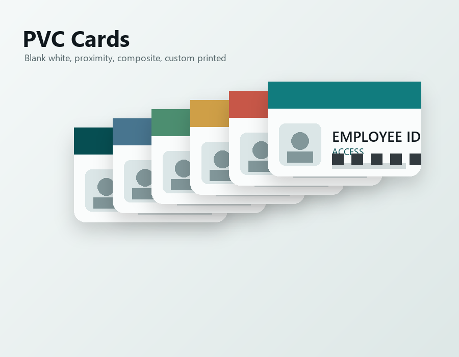 PVC card stock render