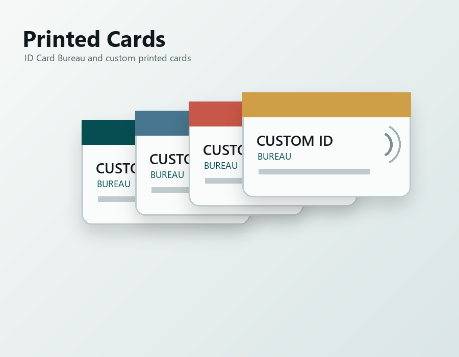 Custom printed ID card render