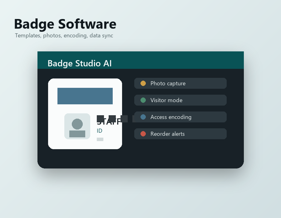 EspressoID badge software render