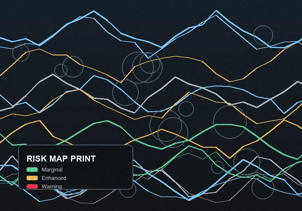 Weather map print product mockup